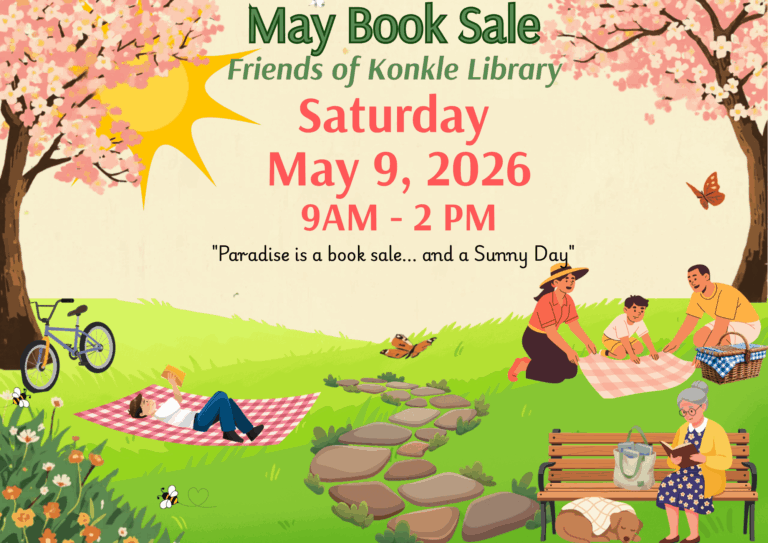 Vibrant Spring Afternoon Book Sale Flyer