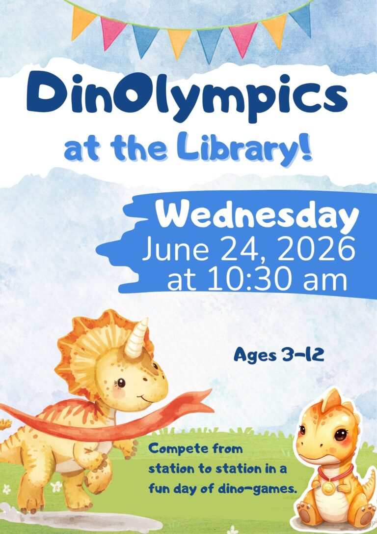 Dino Olympics Kids Library Poster (2)