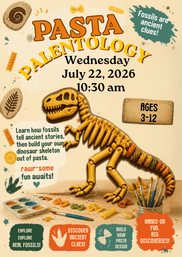 Kids Poster Fossils & Pasta Dinosaur Craft (1)